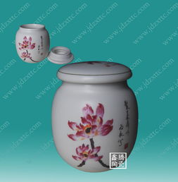 青花瓷茶叶罐,骨质瓷茶叶罐批发,陶瓷密封罐价格 厂家 图片