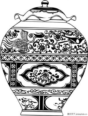 元明时代,中国古图案,装饰瓷器
