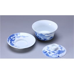 景德镇手绘青花 山水盖碗 三才子 敬茶碗 陶瓷功夫茶具 精品 福卡商城