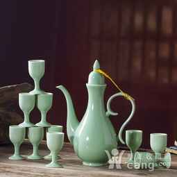 山水龙凤两用酒具 陶瓷工艺与纪念价值的完美融合